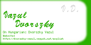 vazul dvorszky business card